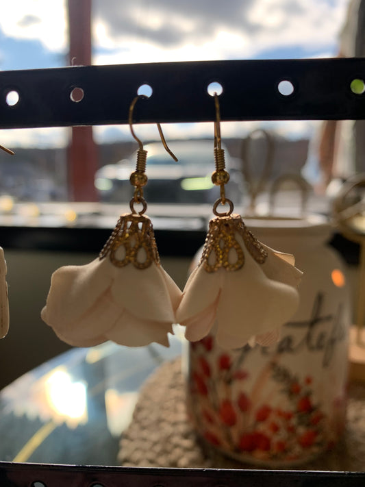 Hanging Rose Earrings