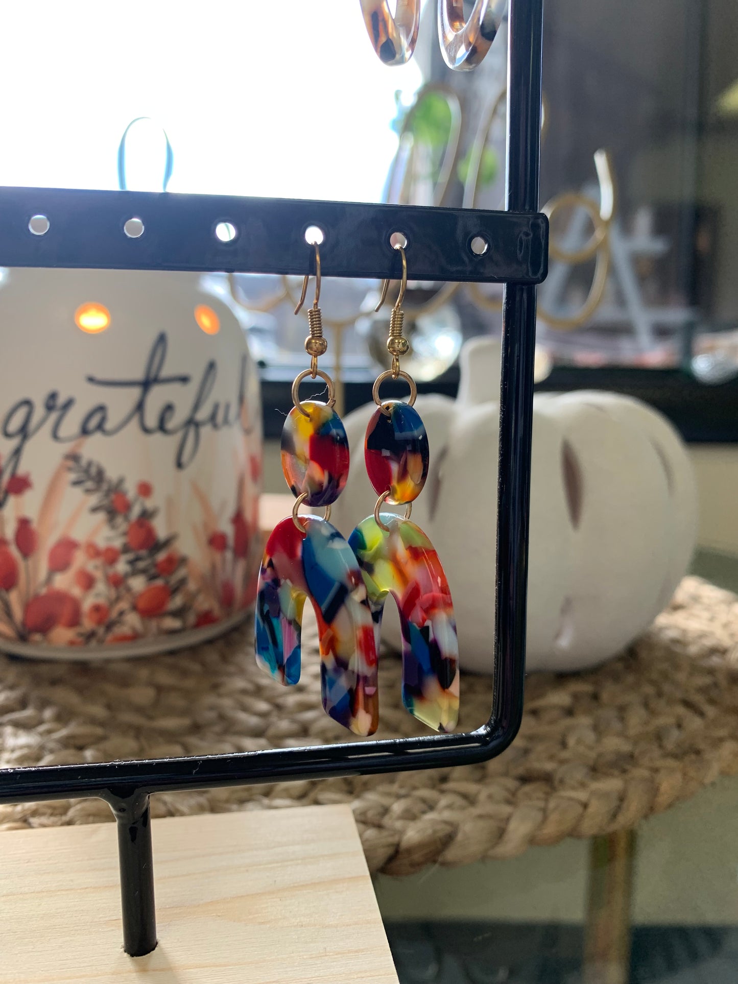 Colorful Glass Earrings