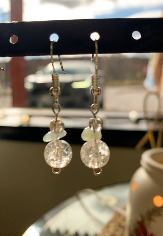 Crystal and Glass Bead Earrings